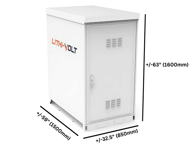 Lithi-Volt Self-Contained BESS 57.6KWH 12KW LiFePO4 Solar Battery System for Outside Installation product picture 3